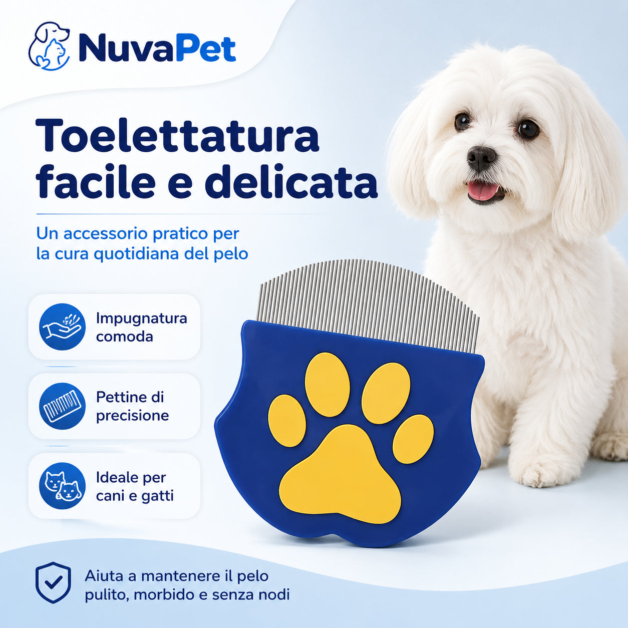 Pettine Antipulci NuvaPet