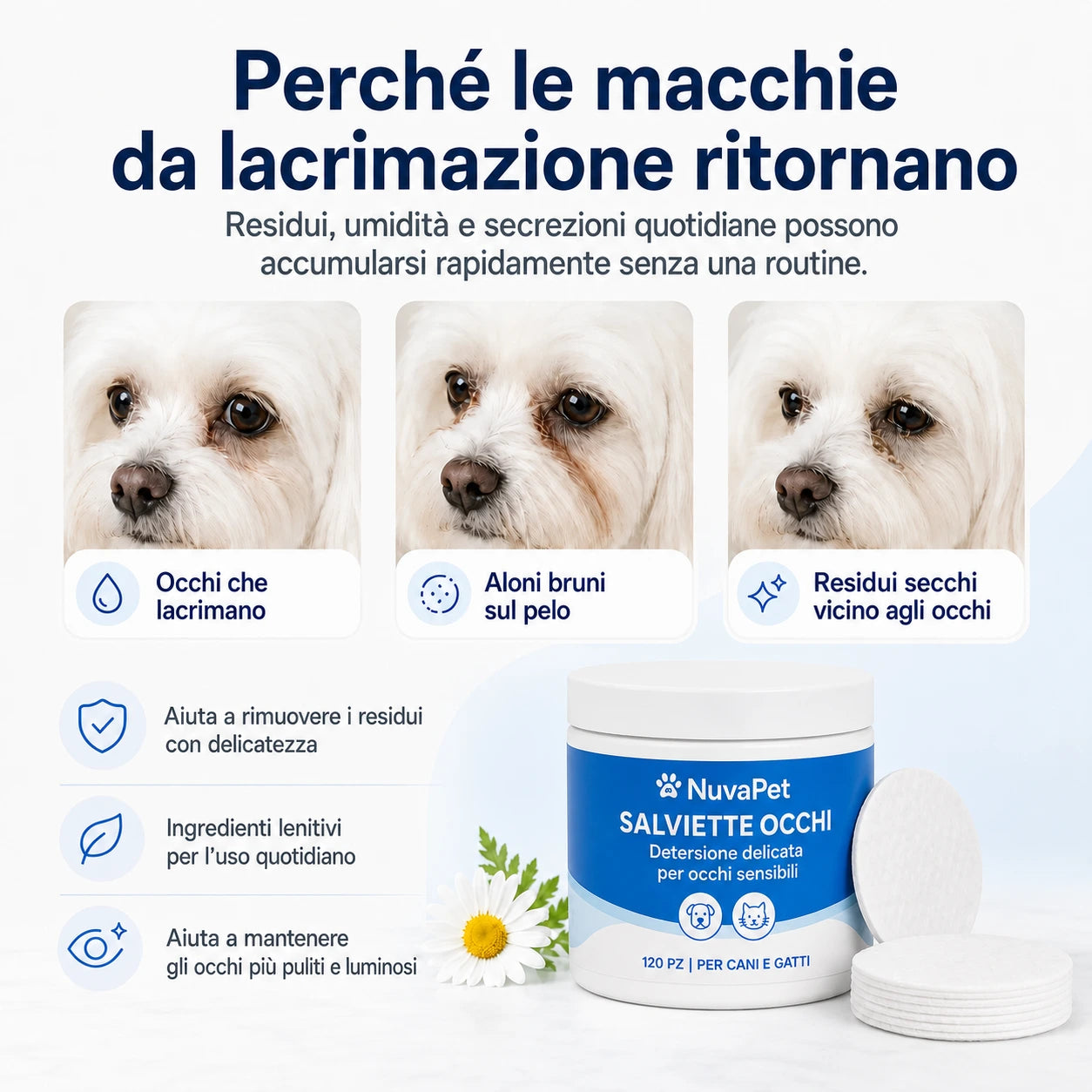Salviette Occhi Cani e Gatti