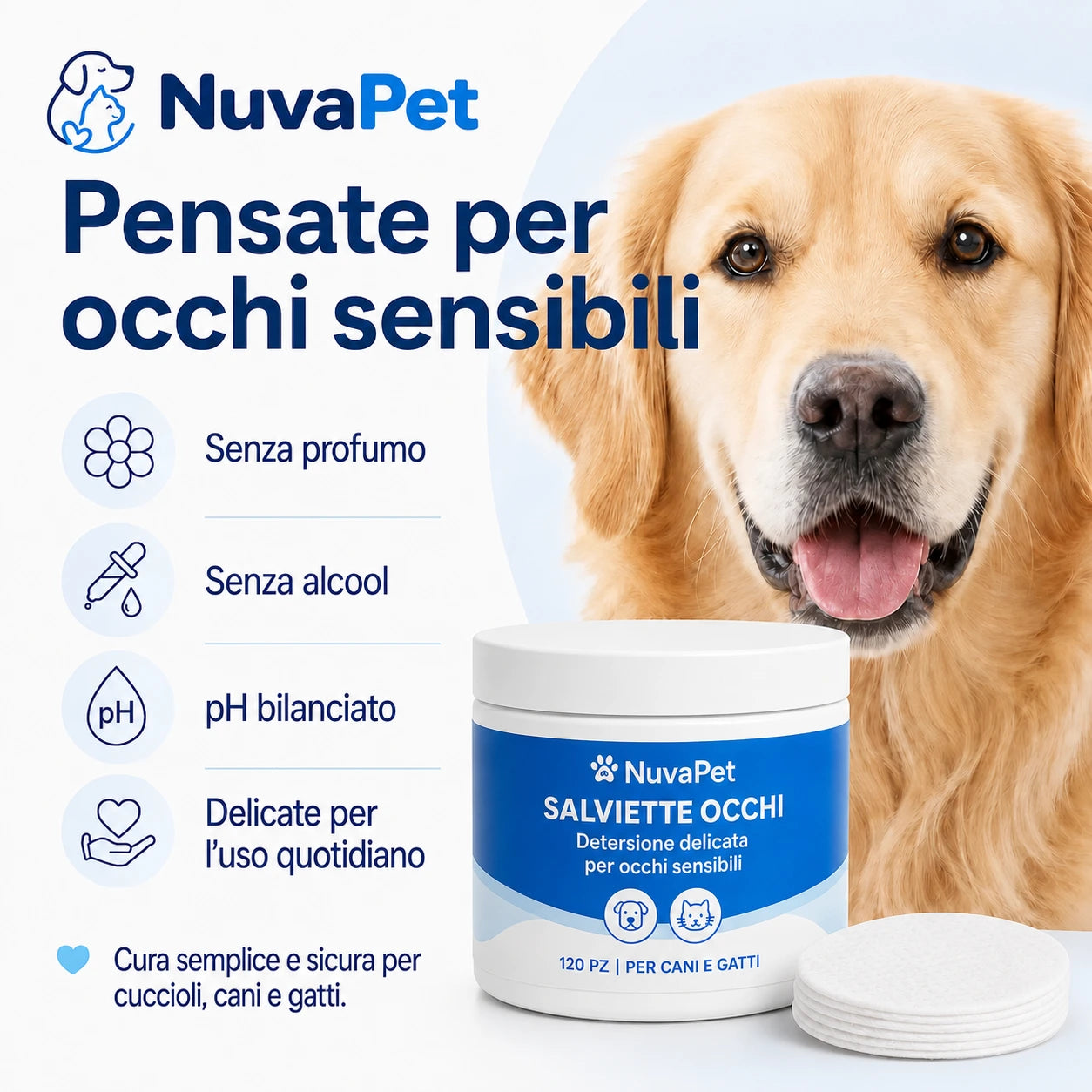 Salviette Occhi Cani e Gatti