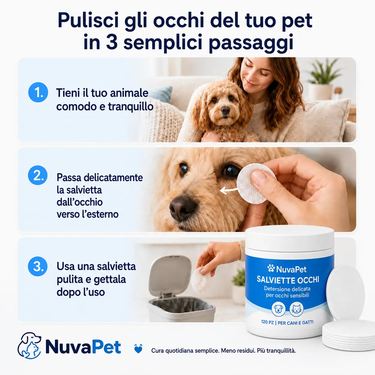 Salviette Occhi Cani e Gatti